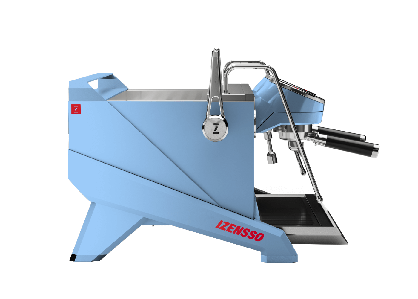 Izensso Raptor Niebieski 2 grupy – Profesjonalny ekspres do kawy - Thumbnail 2