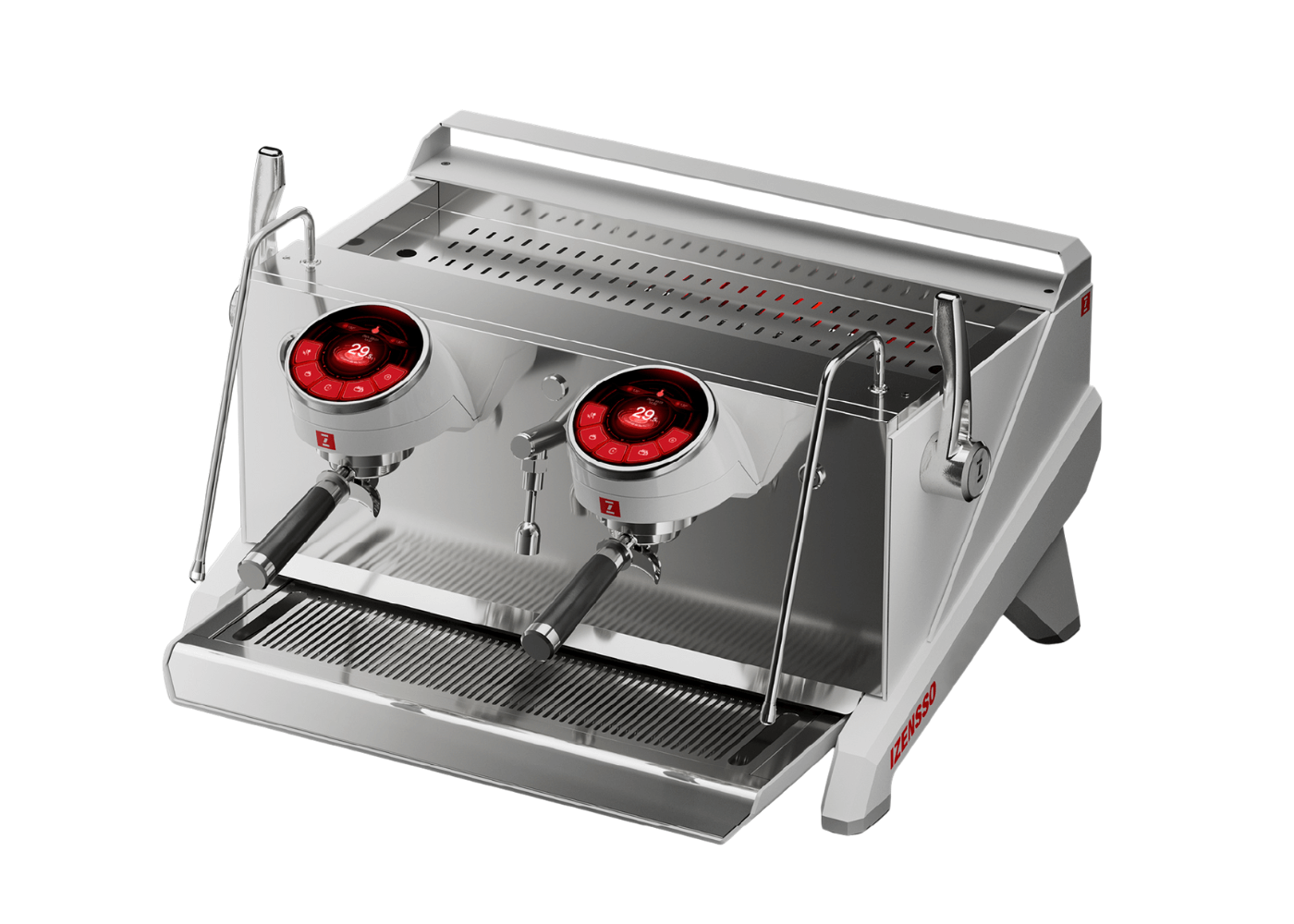 Izensso Raptor Biały 2 grupy – Profesjonalny ekspres do kawy - Thumbnail 3