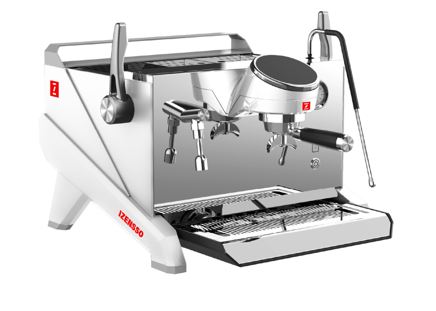 Izensso Raptor Biały 1 grupa – Profesjonalny kompaktowy ekspres do kawy