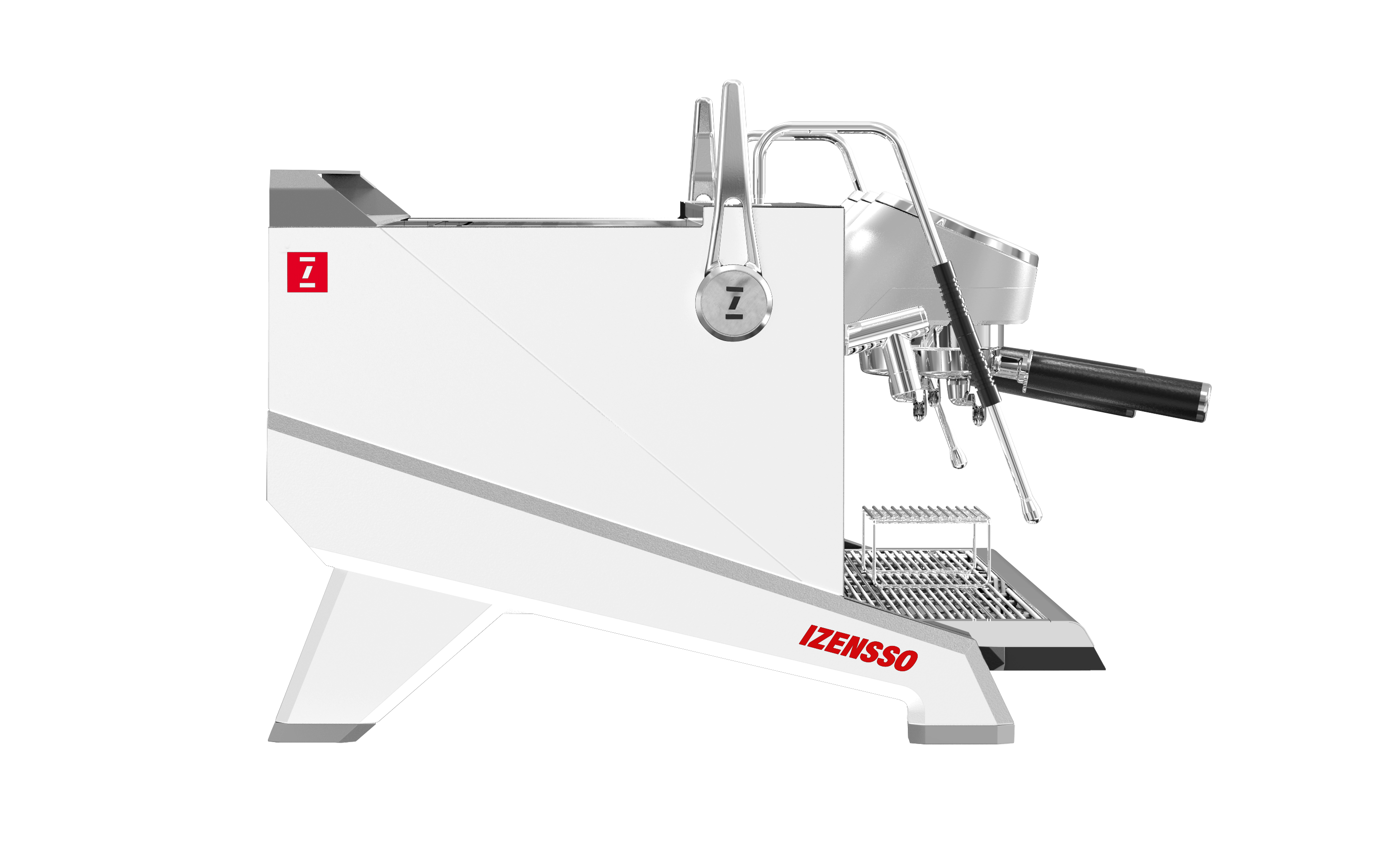 Izensso Raptor Biały 3 grupy – Profesjonalny ekspres do kawy - Thumbnail 2